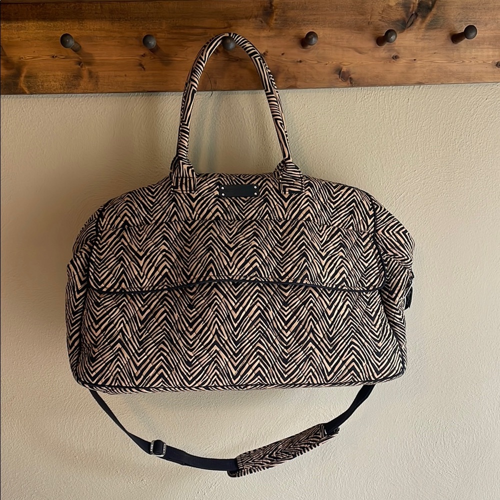 Vera Bradley Black and Cream Geometric Travel Bag